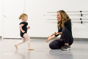 Business owner, Jess Novotny, with preschool dancer